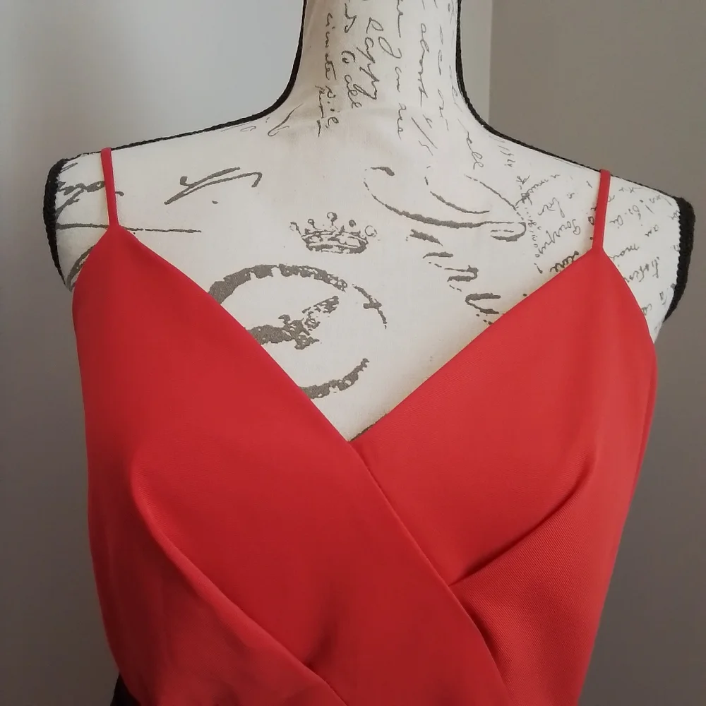 ๐HP๐ J. Crew A-Line Holiday Red Spaghetti Strap Dress With Velvet Sash - 4 - Picture 10 of 15